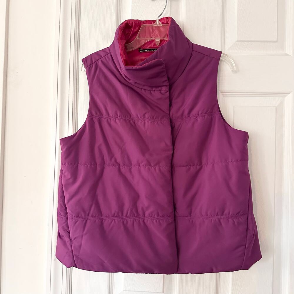 Stio East Butte Purple Pink Insulated Snap Button Lightweight Vest Women Medium